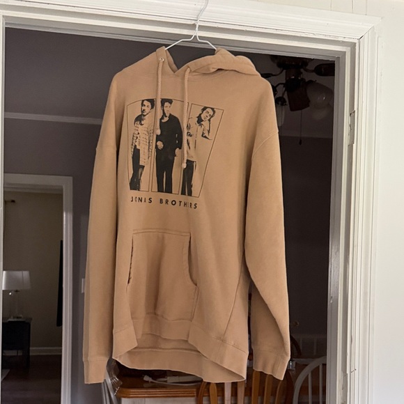 Jonas Brothers Tops - Jonas Brothers Tan Graphic Hoodie